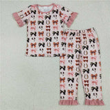 Matching Baby girls Pink Western Bows Horse clothing