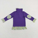 GT0412--  Mardi Gras long sleeve dog GIRLS pullover