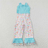 Matching Baby girls floral jumpsuit