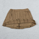 GLK0107  Girls girls solid Khaki Skirt yoga