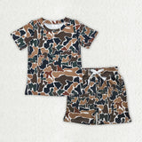 Matching Baby boys camo short sleeve summer outfits