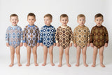 10.24 Pre-order  Baby boys geometric long sleeve mock neck romper