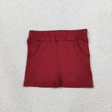 Sample GSSO3848 girls dark red white sleeveless shorts outfits yoga