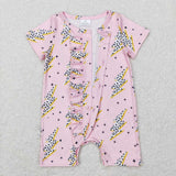 SR0523--western Lightning MILK SILK romper