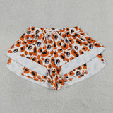 SS0806 Adult women dog orange leopard Shorts yoga