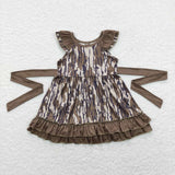 GSD0782--camo short sleeve girls dress