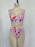Pink firework popsicle adult women 4th of july swimsuit