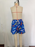 Colorful crawfish kids boys summer swim trunks