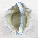 BA0161--- Easter blue plaid basket bag
