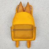 BA0282 orange dog zipper school Backpack