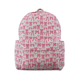 BA0285 pink bow zipper schoolbag