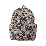 USA BA0288 brown camo zipper schoolbag