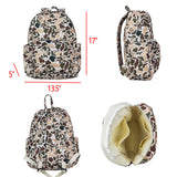 USA BA0288 brown camo zipper schoolbag