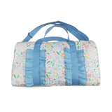 BA0292 blue flower floral handBag 18.5x11.2x7.9 inches