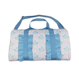 BA0294  blue flower floral pink bow handBag 18.5x11.2x7.9 inches