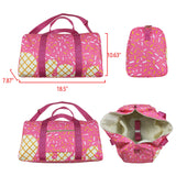 BA0298  Ice Cream pink duffel bag