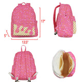 BA0300 ice cream pink zipper backpack