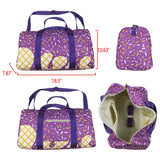 BA0321 purple icecream Duffle Bag 18.5x11.2x7.9 inches