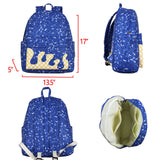 BA0340 blue Fireworks waffles zipper schoolbag