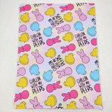 BL0093--Easter peeps pink blanket