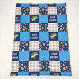 BL0097--fishing green blanket