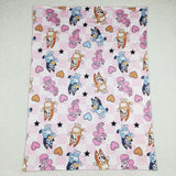 BL0114--dog heart pink blanket