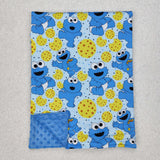 BL0195 Baby newborn blue yellow cookie Blankets