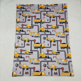BL0199 Baby tractor yellow gray Blankets