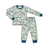 11.13 Pre-order BLP1393 boys Easter carrot car long sleeve pajamas