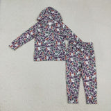 BLP1412 boys long sleeve hoodies camo set