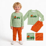 BLP1441 toddler boy clothes pumpkin embroidery boy fall outfit