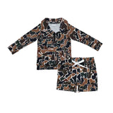 Matching Baby boys spring autumn camo long sleeves shorts outfits
