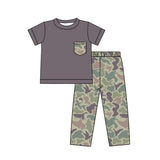 Grey top duck camo boys hunting clothes