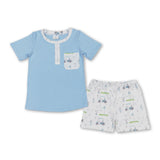 Matching Baby girls pink blue golf car clothing