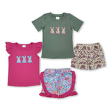 Matching Baby girls boys camo bunny outfits embroidery