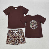 BSSO1061 baby Boys duck vinyl top camouflage shorts outfits