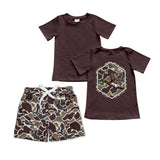 BSSO1061 baby Boys duck vinyl top camouflage shorts outfits