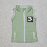 BT1071 long sleeve embroidery mallard ducks green vest
