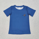 BT1150 baby boys duck blue short sleeves shirt top