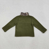 BT1317 baby boys green camo long sleeve pullover top