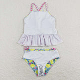 S0219-- pear flower swimsuit
