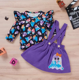 ghost purple Strap skirt suit
