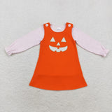 GLD0808  embroidery Halloween 2 orange  suspenders dress outfits