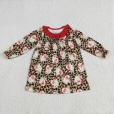 Matching Christmas Santa leopard kids clothing