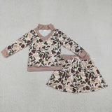 GLD1480  girls duck camo long sleeve skirt outfits