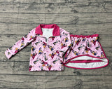 Pre-order GLD1560 baby girls kpop long sleeve skirt zipper Outfits yoga