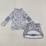 GLD1548  girls camo gray long sleeve zipper skirt outfits