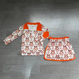 Pre-order GLD1602 Girls maple zipper long sleeve skirt Outfits
