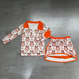 Pre-order GLD1602 Girls maple zipper long sleeve skirt Outfits