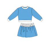 9.7 Pre-order girls plaid long sleeve skorts outfits yoga